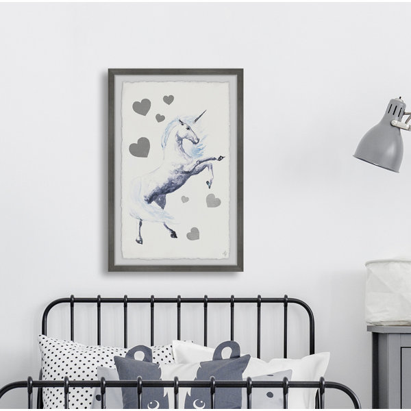 Harriet Bee Ringling Lovely Unicorn Framed Art Wayfair